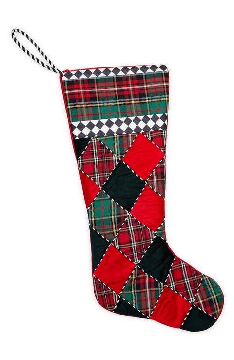 Tartan Patchwork Christmas Stocking