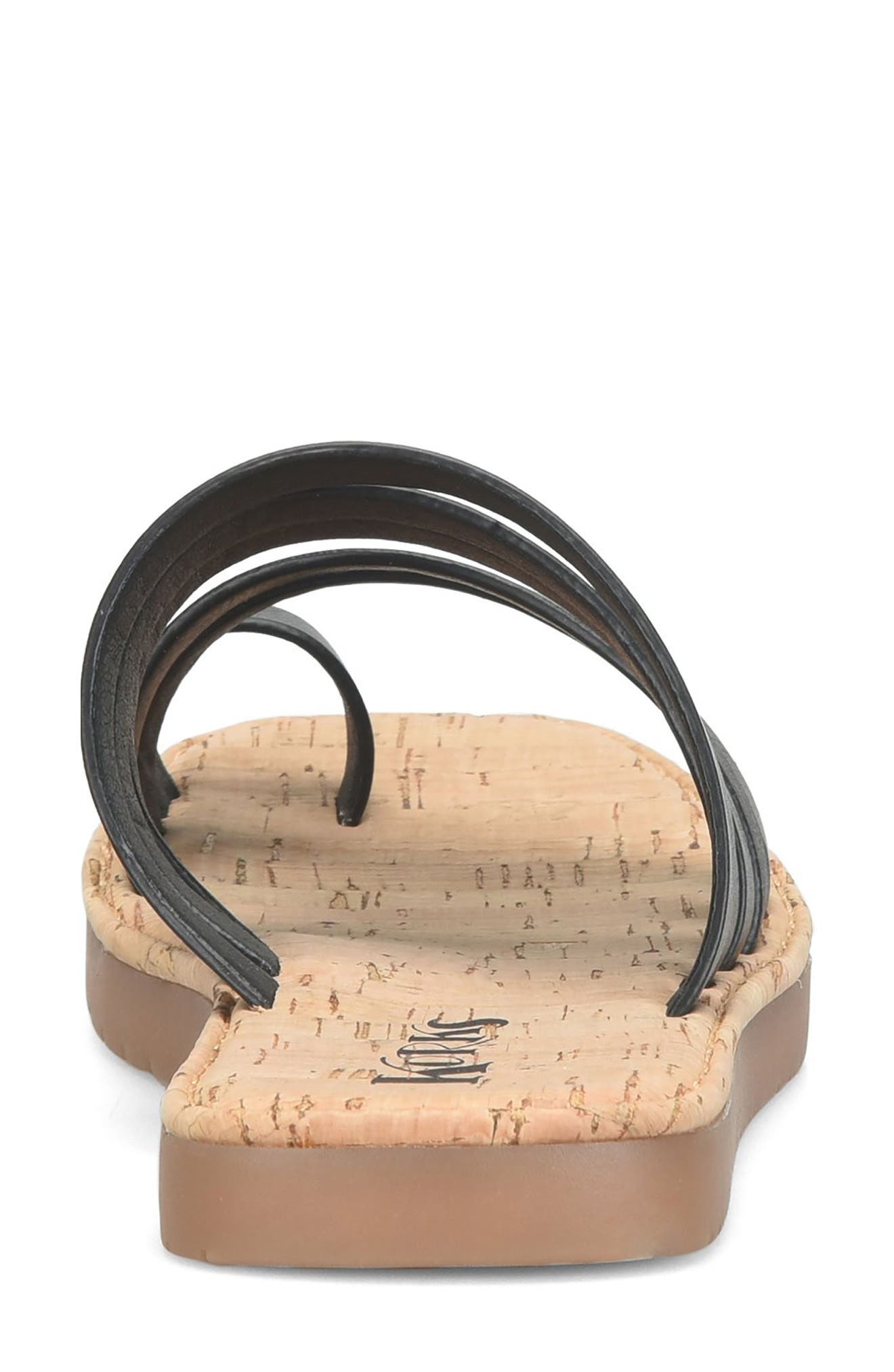 KORKS Marisol Toe Loop Slide Sandal, Alternate, color, Black