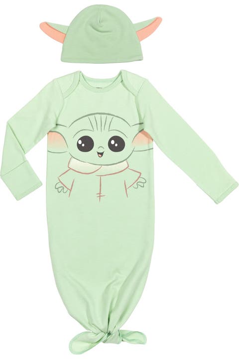 The Mandalorian Grogu Cosplay Sleeper Gown and Hat Set