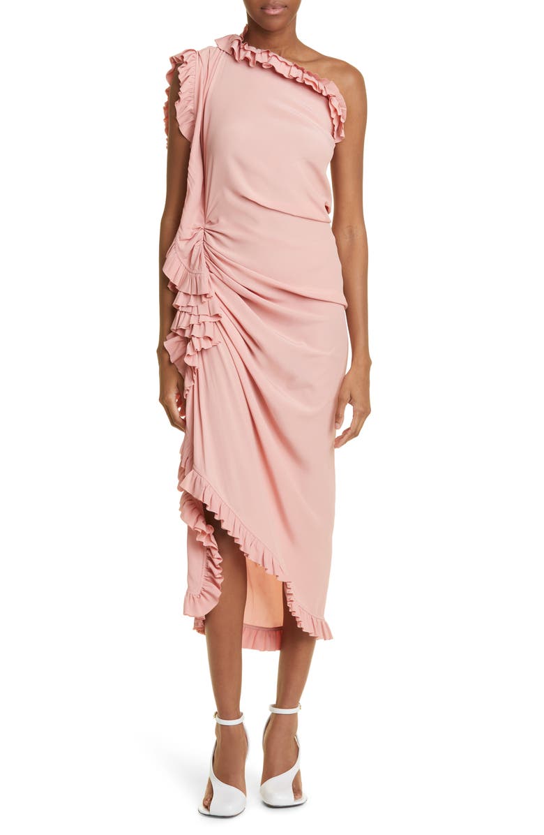 Dries Van Noten Dinas One-Shoulder Ruffle Dress, Main, color, 