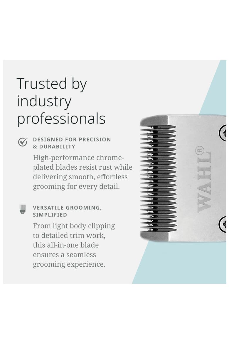 Adjustable replacement blade for pet clippers, Alternate, color, Chrome