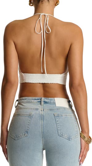 Shirting Cotton Halter Crop Top