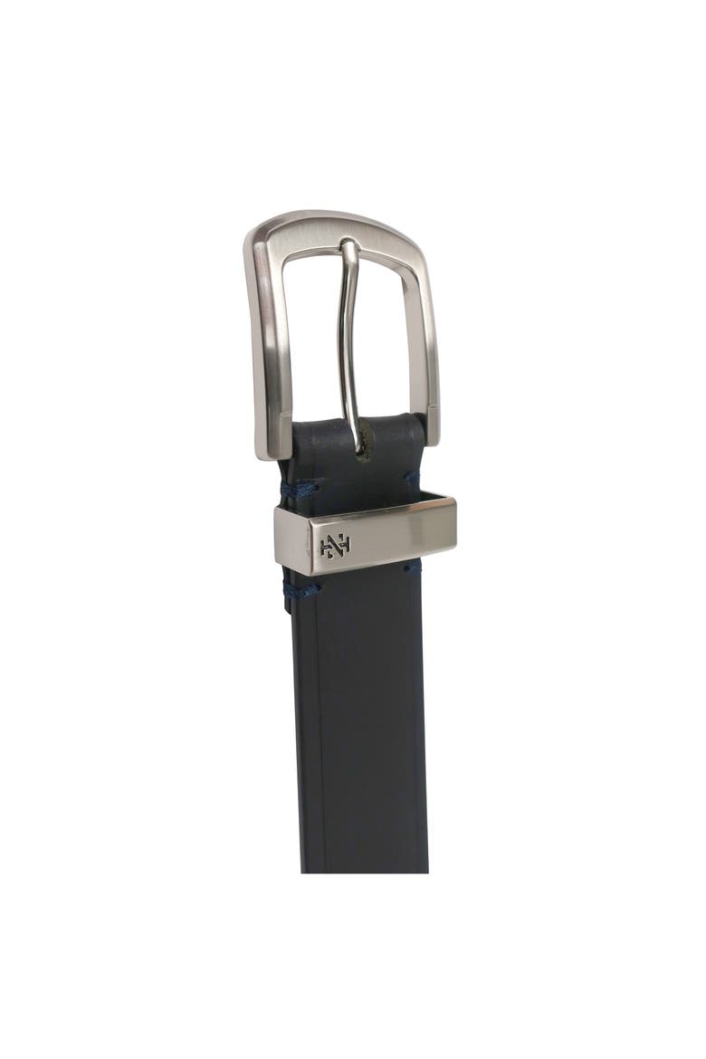 Mens Leather Jean Belt Metal Keeper, Alternate, color, Black