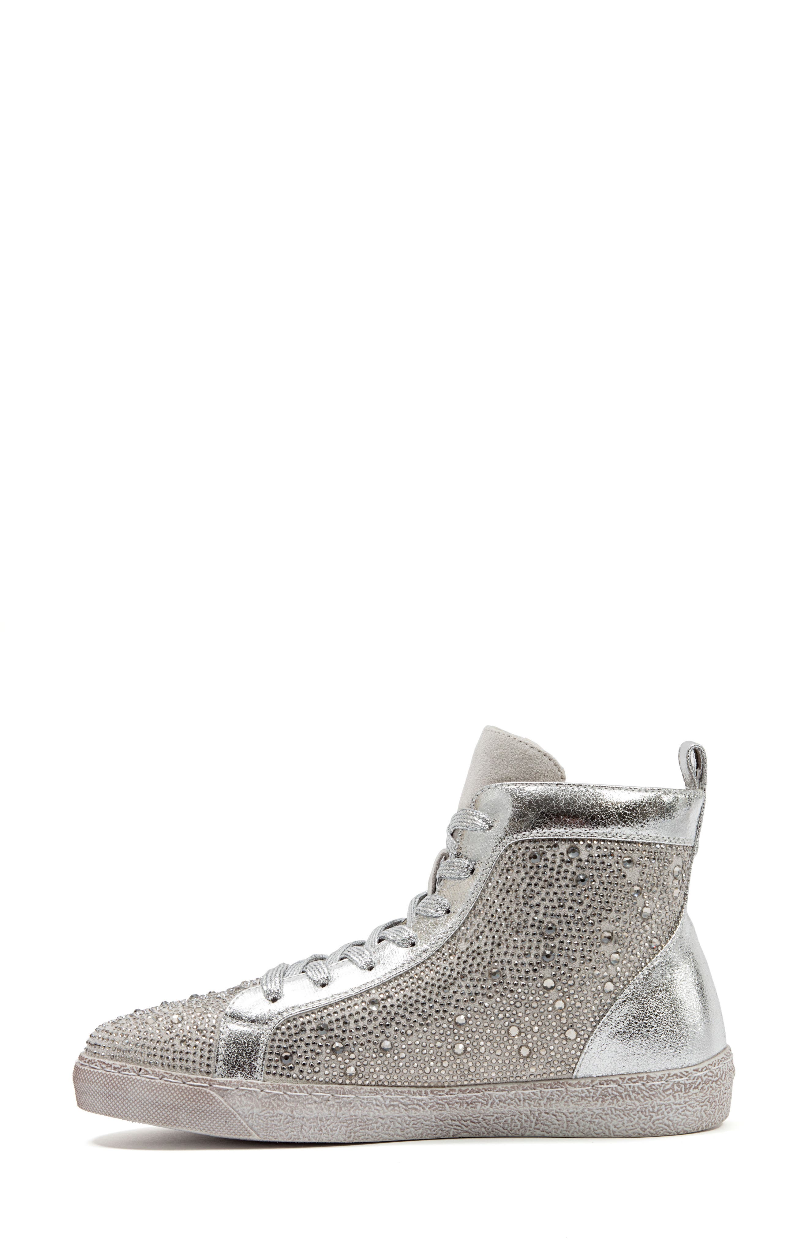NINETY UNION Foxy High Top Sneaker, Alternate, color, Silver