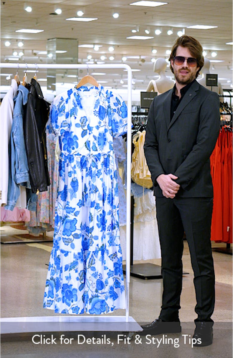 Samian Floral Kissa Button Down Dress, sales video thumbnail