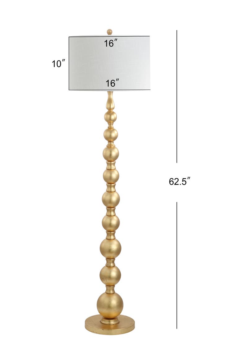 Adriana 62.5" Contemporary Transitional Metal LED Floor Lamp, Gold Painting, Alternate, color, Gold Painting