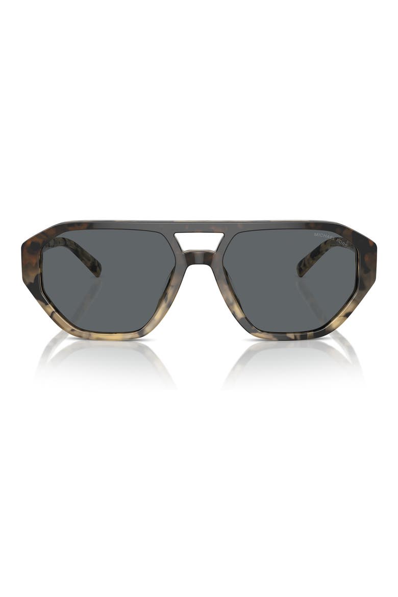 Zurich 57mm Aviator Sunglasses, Main, color, BLACK GREY