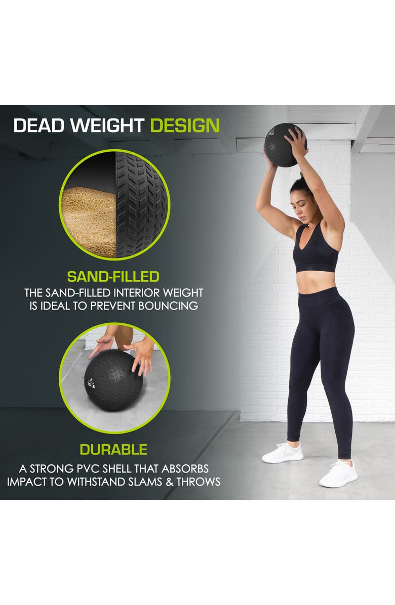 ProsourceFit Tread Slam Ball, Alternate, color, 15 Lb