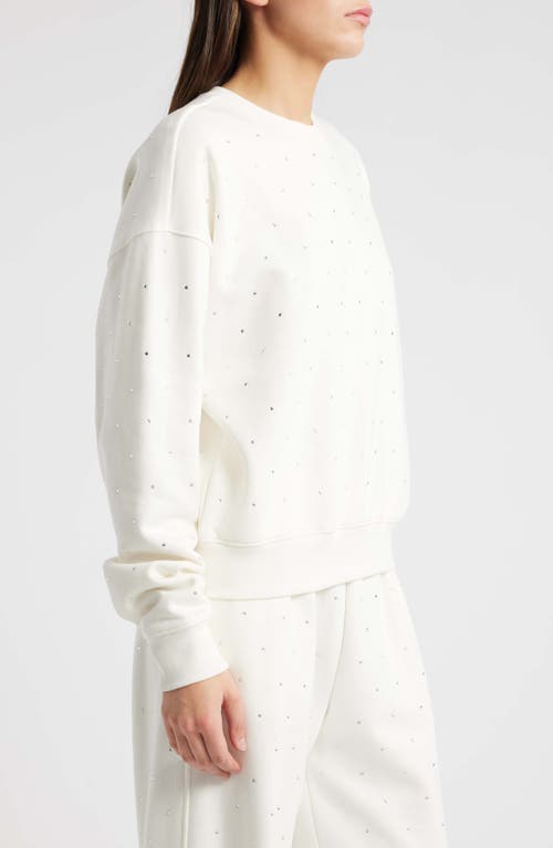 GOOD AMERICAN GOOD AMERICAN CRYSTAL EMBELLISHED SWEATSHIRT