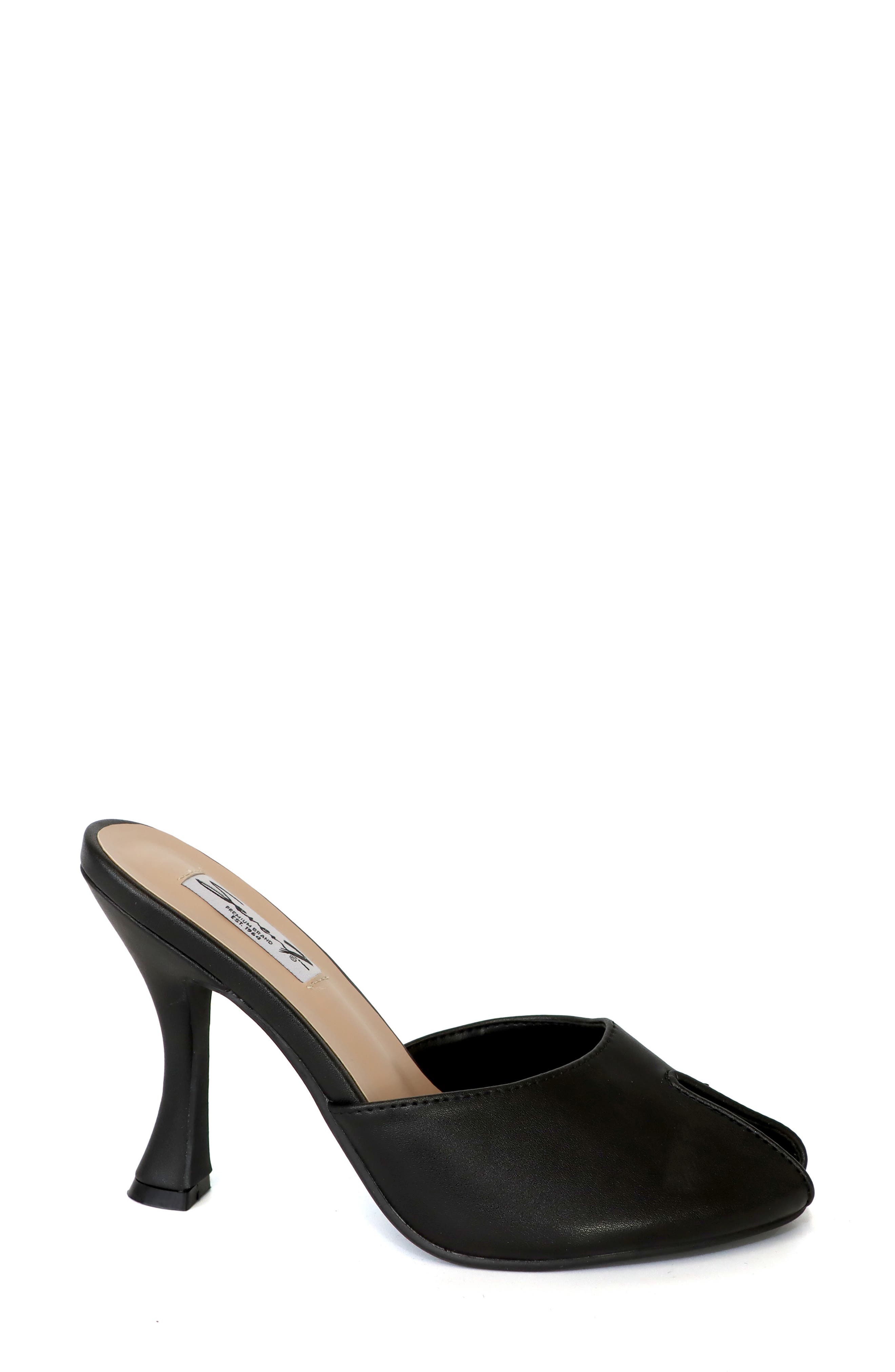 Azure Peep Toe Slide Sandal, Alternate, color, BLACK