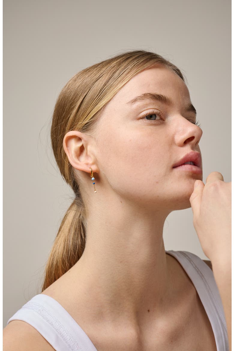 Lola Bold Hoops, Alternate, color, Marine