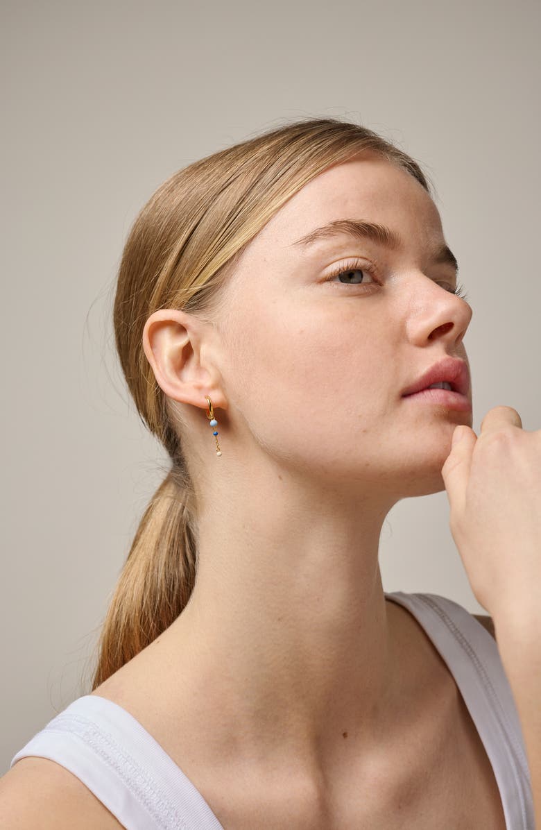 ENAMEL Copenhagen Lola Bold Hoops, Alternate, color, Marine