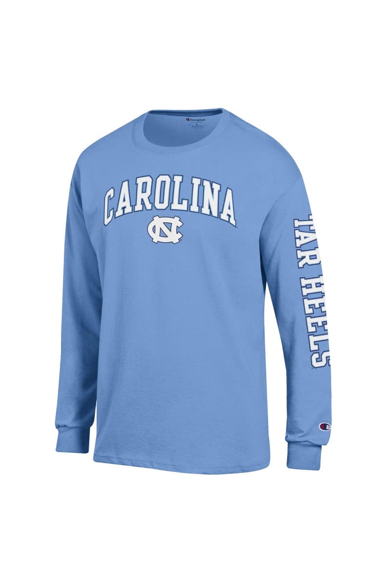 Champion Men's Champion Carolina Blue North Carolina Tar Heels Arch Over Logo 2-Hit Long Sleeve T-Shirt, Alternate, color, Light Blue