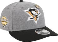 New Era Men's New Era  Gray/Black Pittsburgh Penguins Wool Pin Low Profile 9FIFTY Snapback Hat