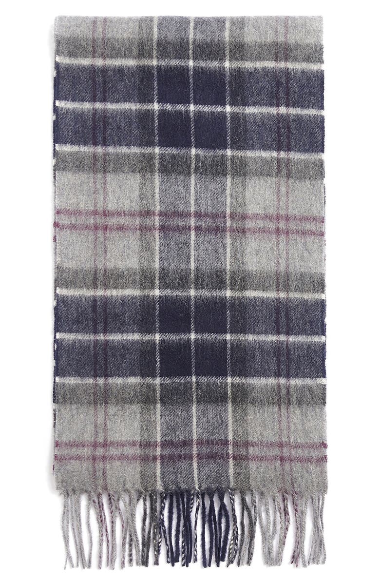 Barbour Tartan Lambswool & Cashmere Fringe Scarf, Alternate, color,
