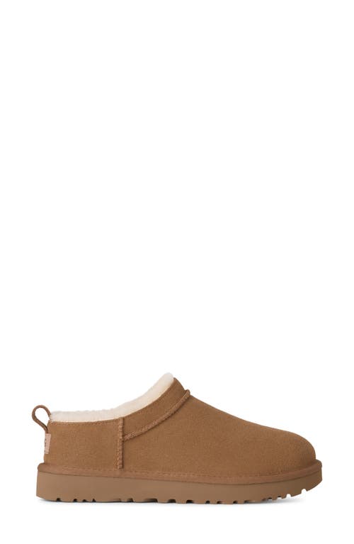 Ugg(r) Classic Micro Genuine Shearling Slipper In Brown
