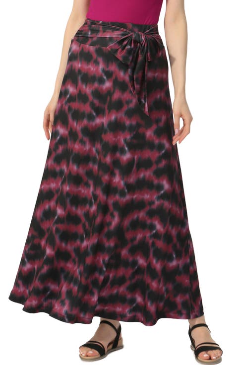 Women's Belted Maxi Skirt