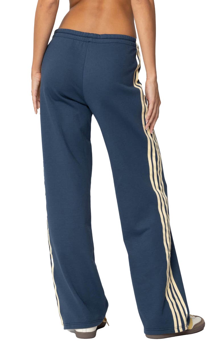 EDIKTED Averie Contrast Stripe Sweatpants, Alternate, color, Blue