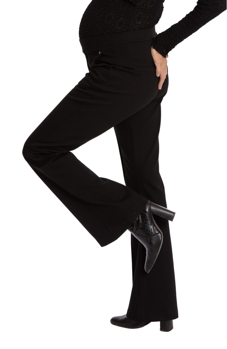 Cache Coeur Fabio Maternity Flare Trousers, Alternate, color, Black