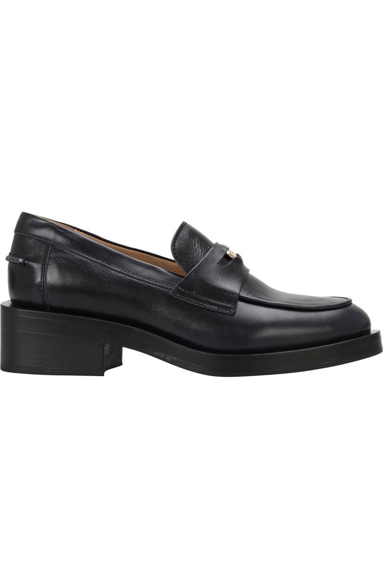 BOSS Iryna Leather Penny Loafer, Alternate, color, Black