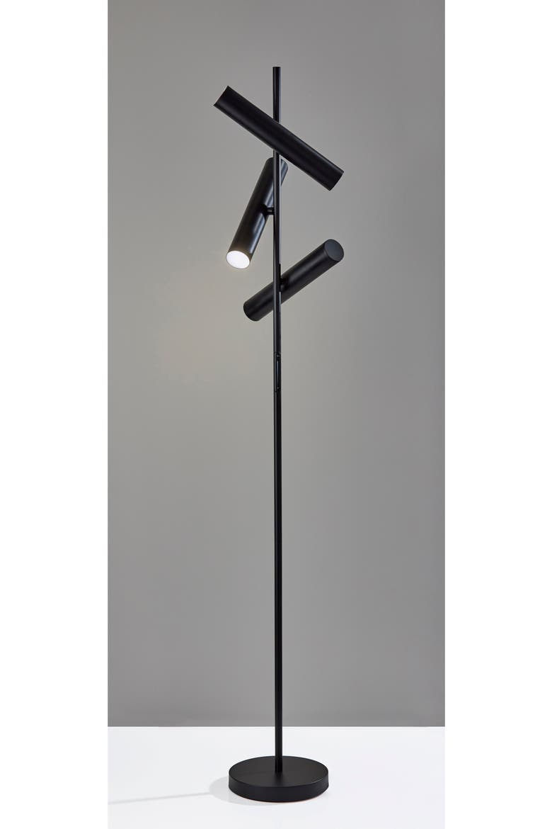 Greer LED Floor Lamp, Alternate, color, BLACK