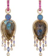 EDEN PRESLEY Stone & Diamond Huggie Hoop Earring Charms