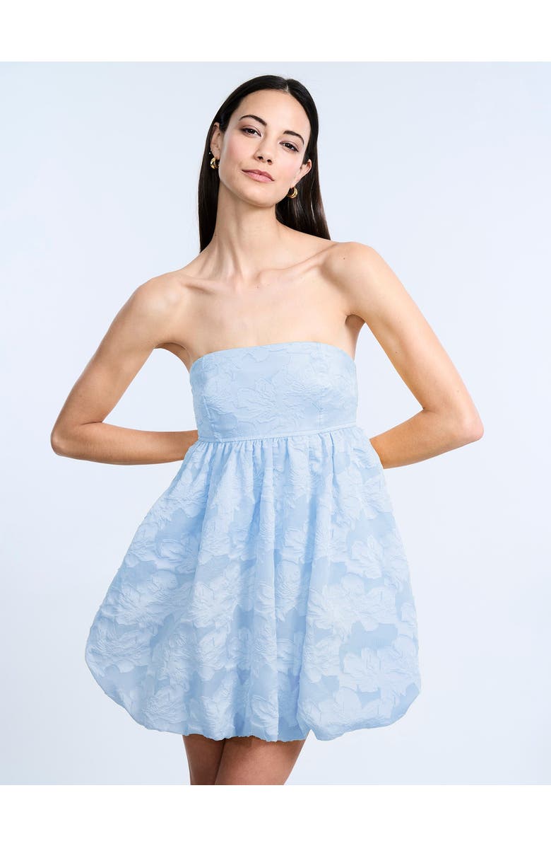 BCBGMAXAZRIA Organza Jacquard Bubble Dress, Alternate, color, Skyway