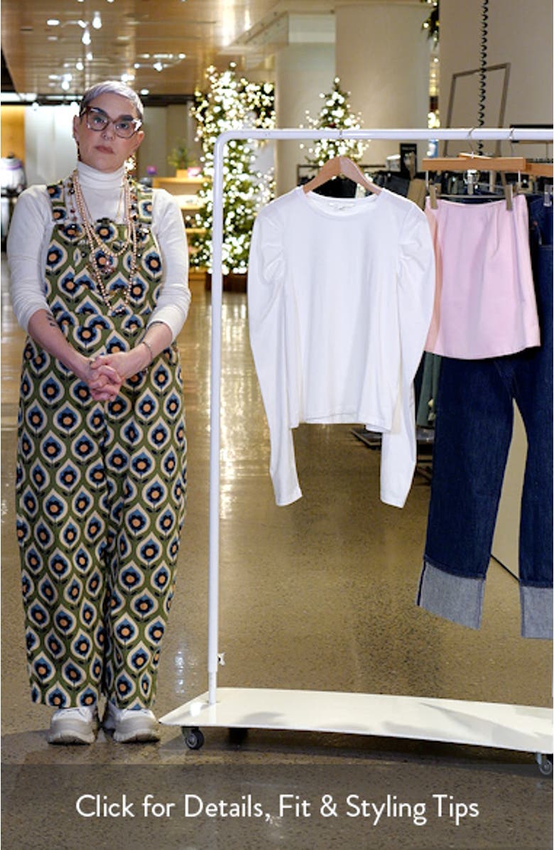 Janine Puff Shoulder Cotton Jersey Top, sales video thumbnail