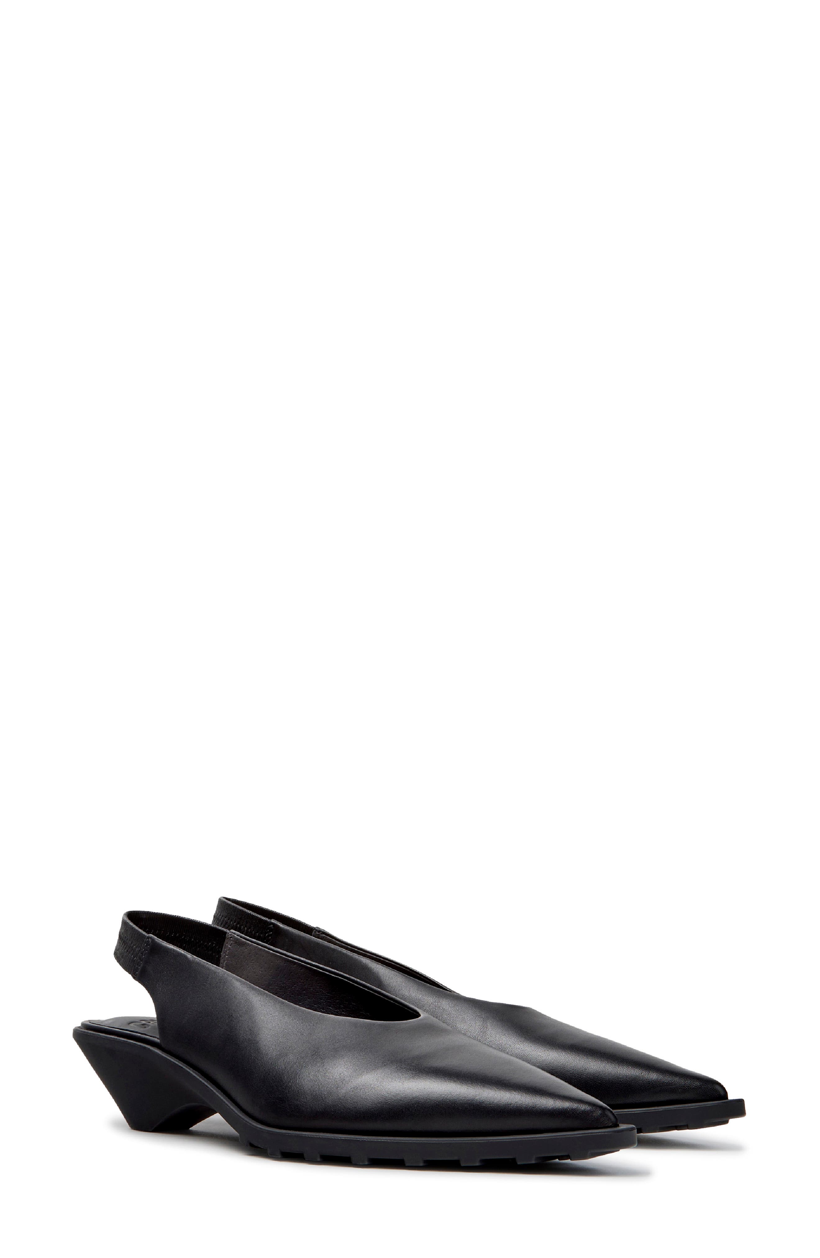 Anita Slingback Pointed Toe Flat, Main, color, BLACK