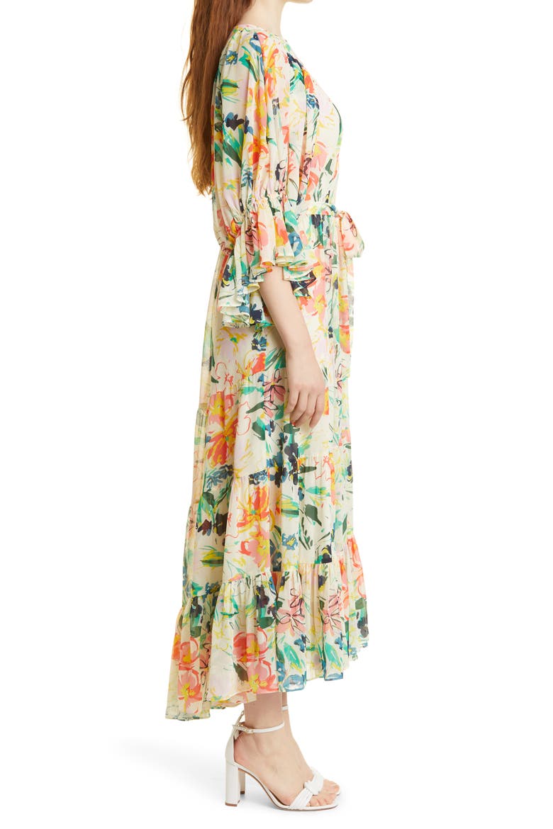 Kyrie Long Sleeve Floral Maxi Dress, Alternate, color, MULTI