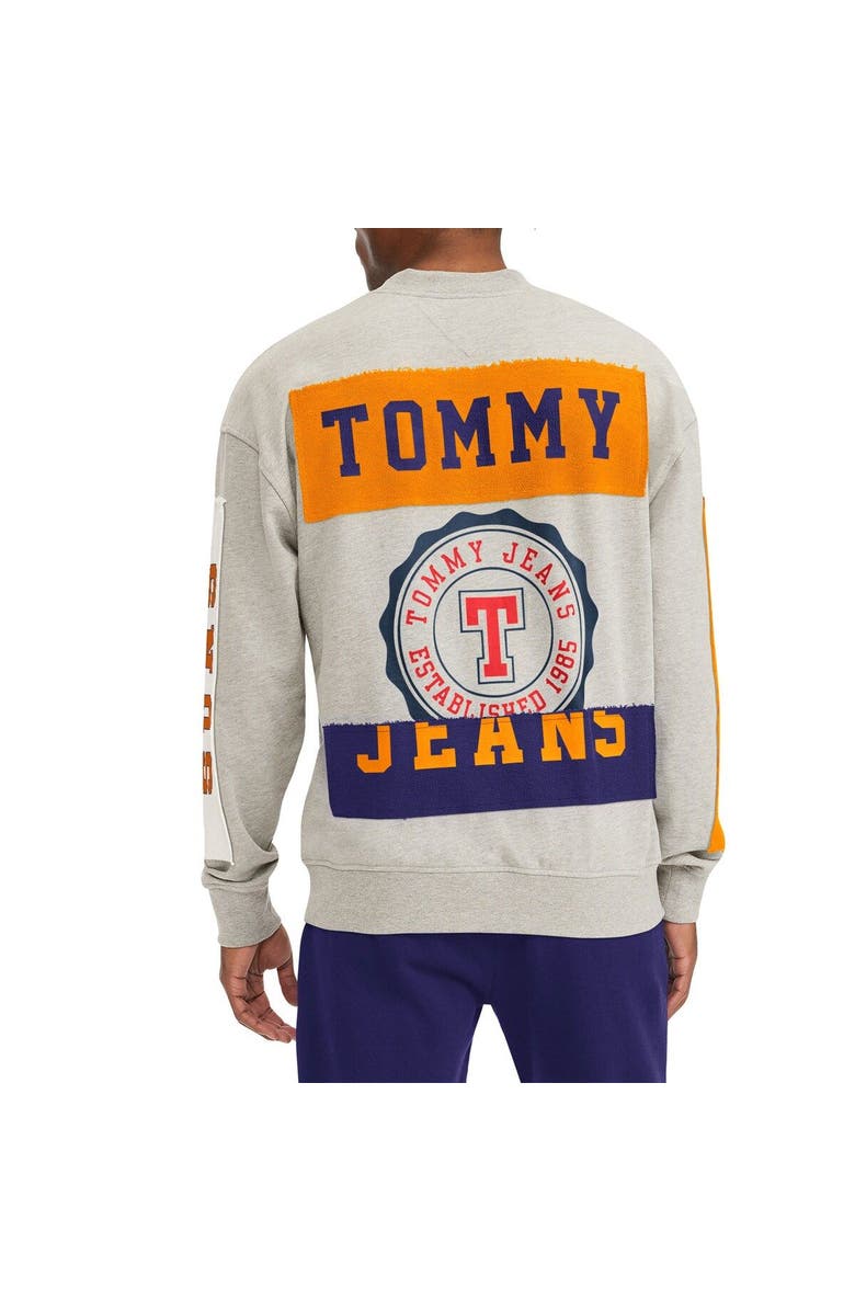 TOMMY JEANS Men's Tommy Jeans Gray Phoenix Suns James Patch Pullover Sweatshirt, Alternate, color, Gray