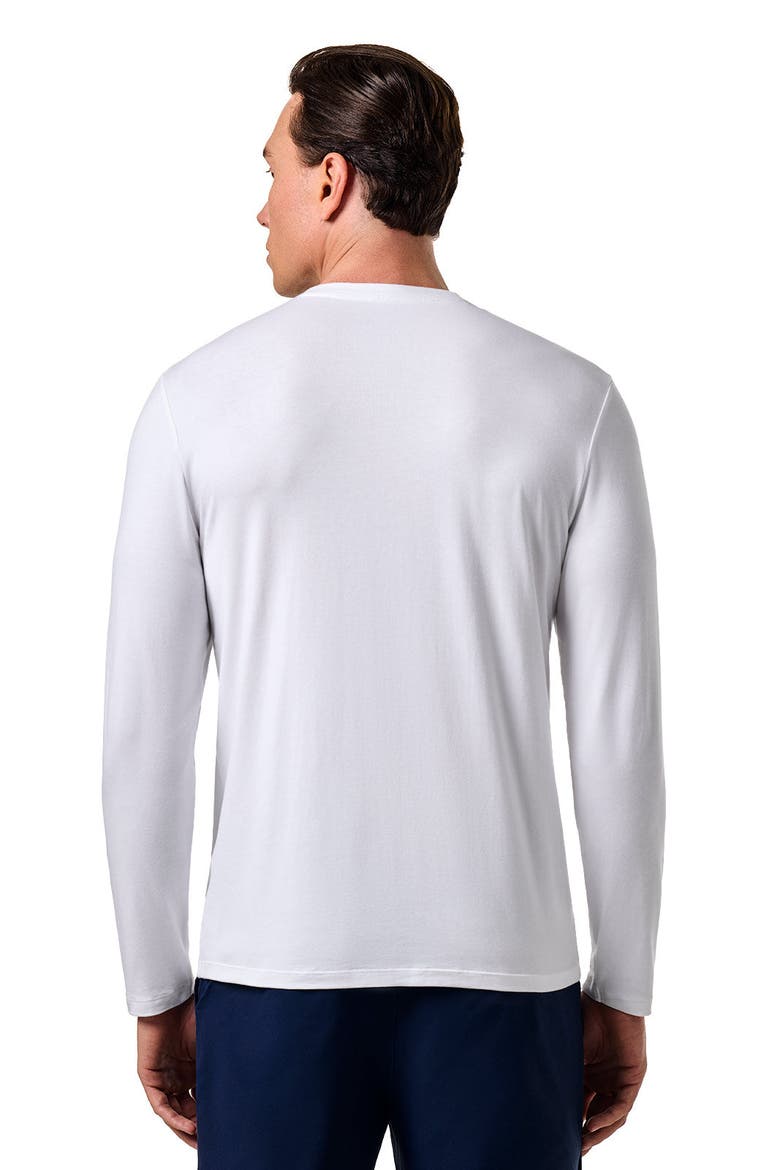 Men's Morada V-Neck Long Sleeve T-Shirt, UPF 50+ Sun Protection, Alternate, color, White