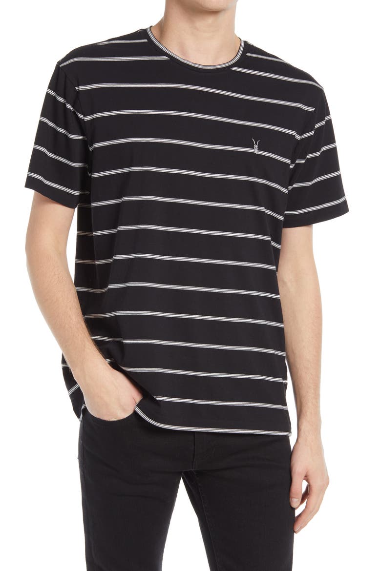 Louis Stripe T-Shirt, Main, color, BLACK