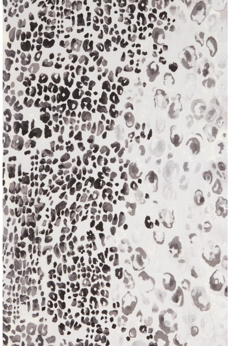 Tissue Print Wool & Cashmere Wrap Scarf, Alternate, color, BLACK COLOR CAT