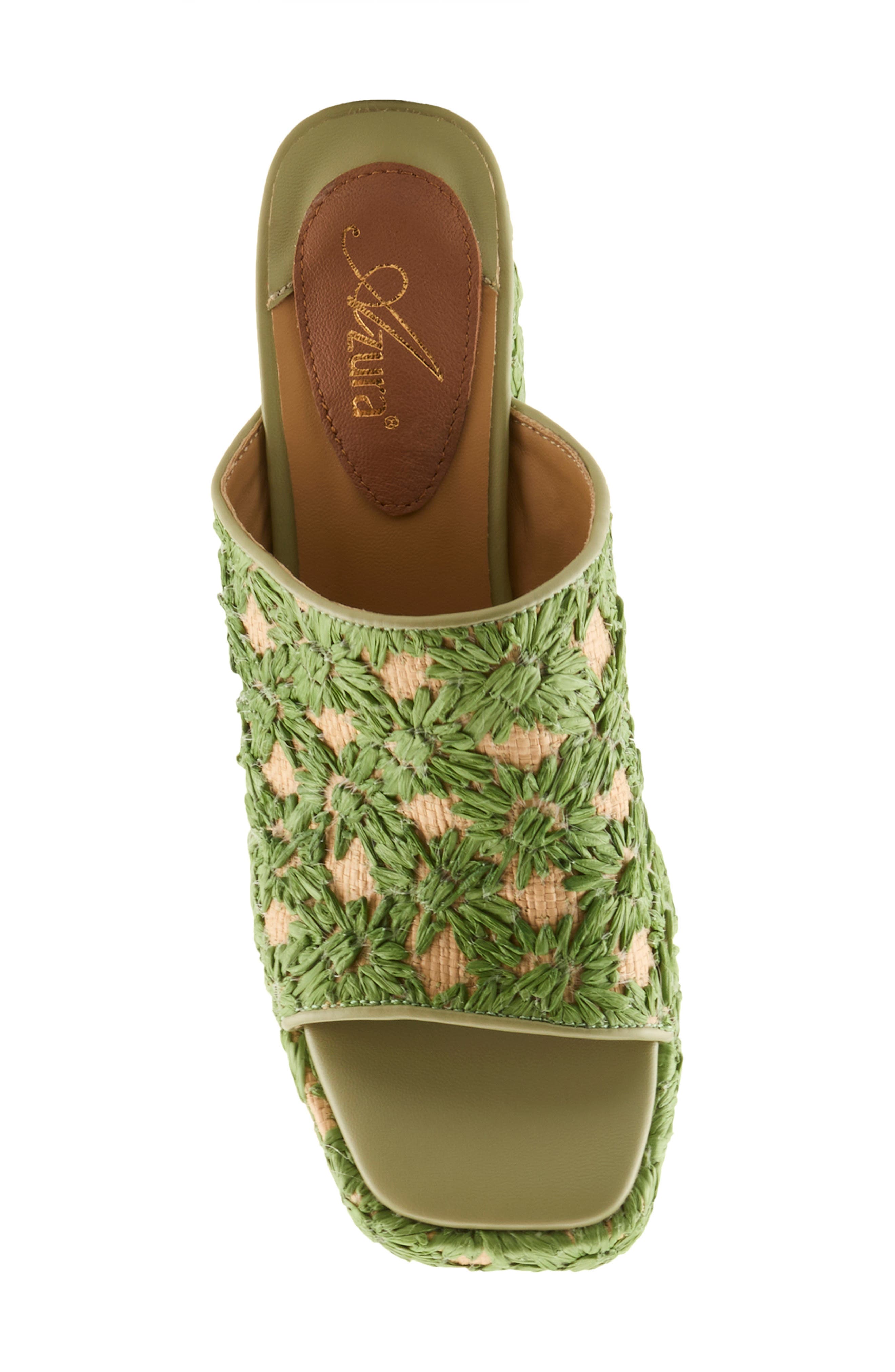 AZURA BY SPRING STEP Mustbeluv Platform Slide Sandal, Alternate, color, Green Multi