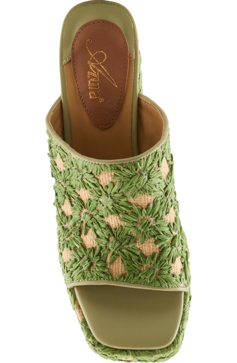 AZURA BY SPRING STEP Mustbeluv Platform Slide Sandal, Alternate, color, Green Multi