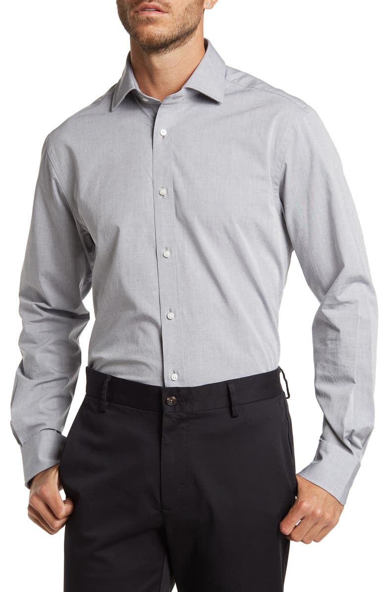 Thomas Dean Solid Long Sleeve Shirt, Main, color, 