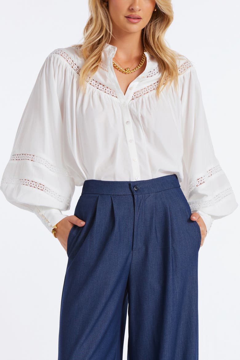 Wesley Blouse, Main, color, White