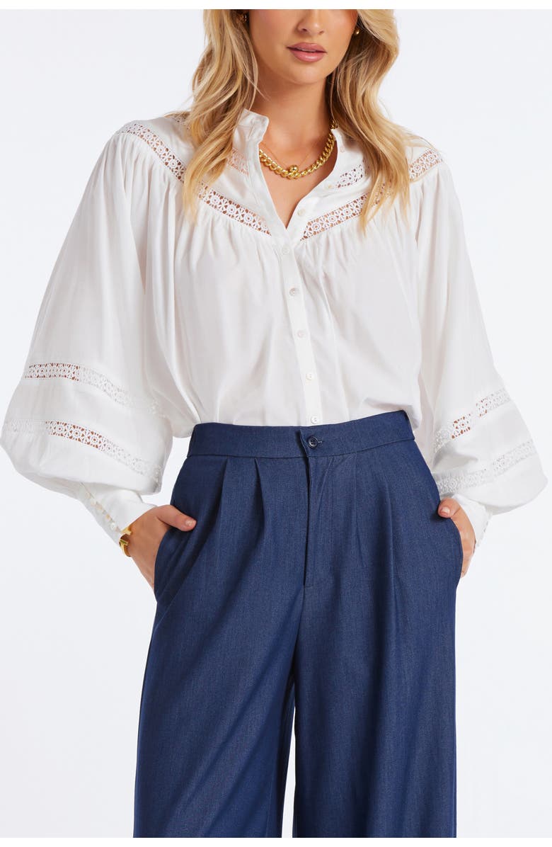Bishop + Young Wesley Blouse, Main, color, White