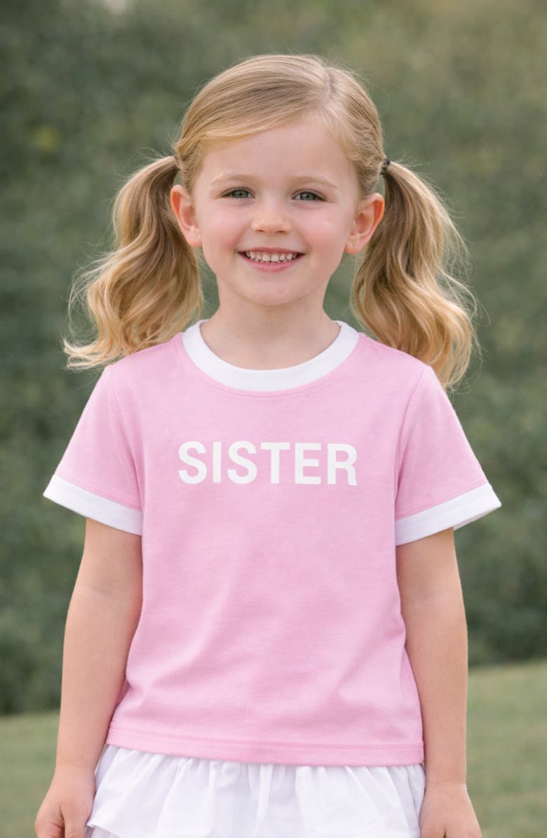 Bits & Bows Sister T-Shirt, Alternate, color, Pink