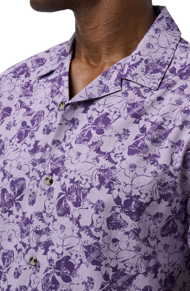 TravisMathew Phoning In Floral Camp Shirt, Alternate, color, 