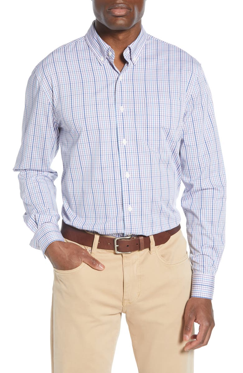 johnnie-O Classic Fit Plaid Button-Up Shirt, Main, color, 