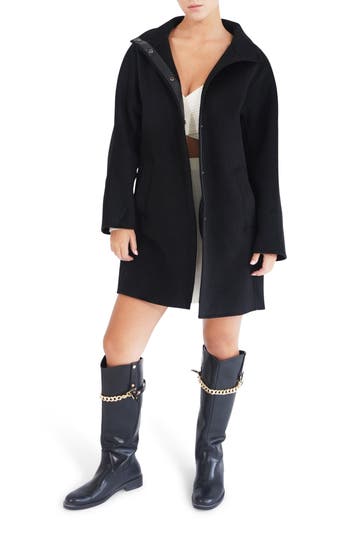 Belle & Bloom Come On Over Wool Blend Coat In Black