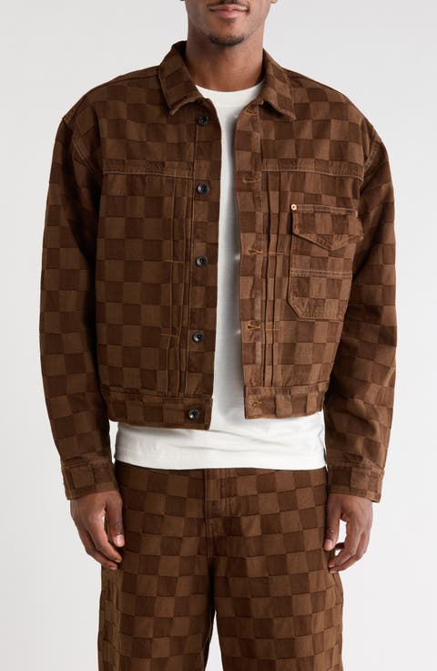 Check-5 Checkerboard Denim Jacket
