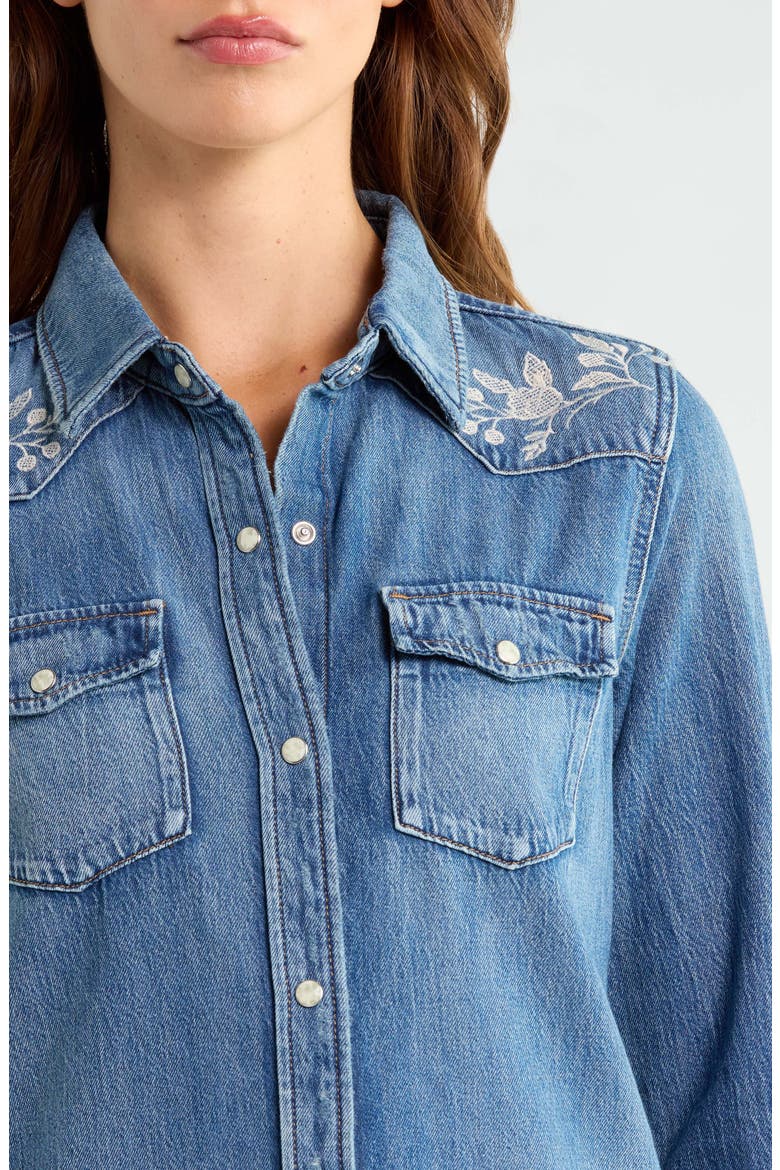 Embroidered Denim Shirt, Alternate, color, SHOCKING SURPRISE WASH