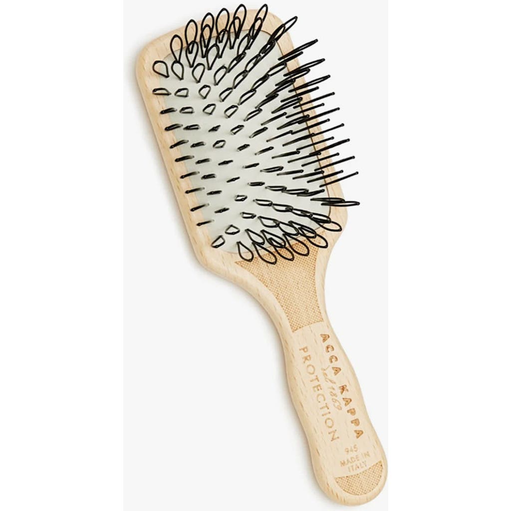 Acca Kappa Protection Travel Paddle Beech Wood Brush In Brown