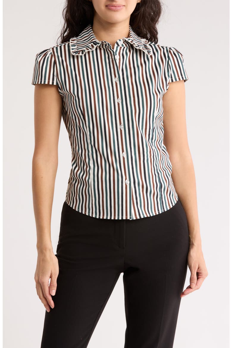 Tate Frill Collar Poplin Shirt, Main, color, BOLD STRIPE