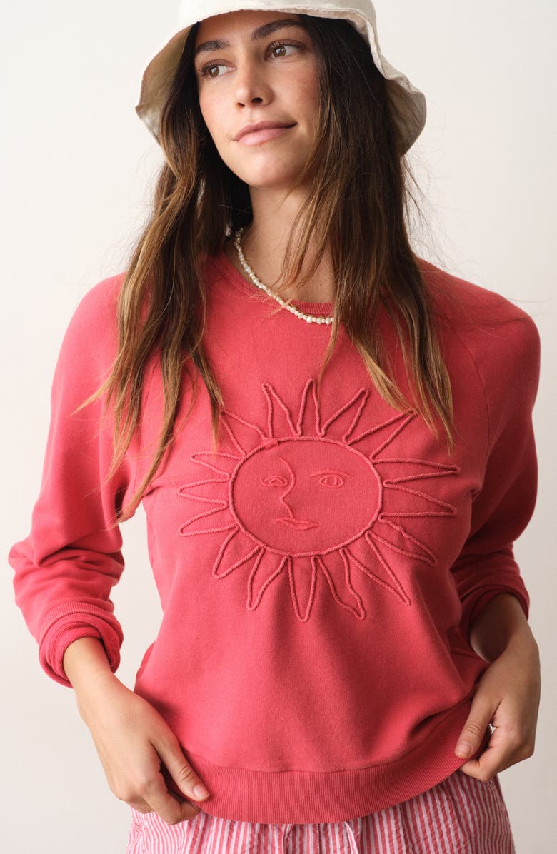 Marine Layer Cloud 9 Terry Sweatshirt, Alternate, color, Washed Red