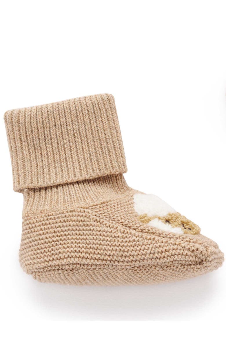 Purebaby Knitted Bootie, Alternate, color, 