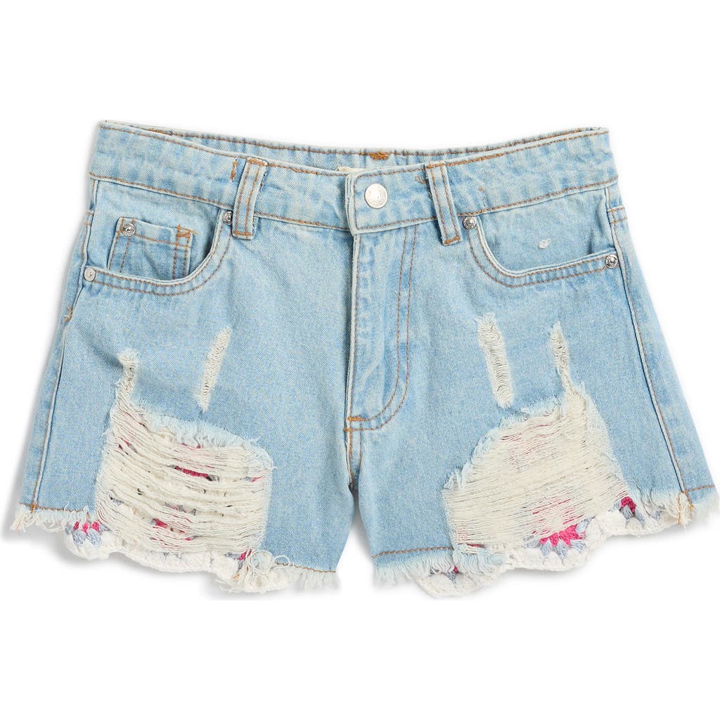 JESSICA SIMPSON JESSICA SIMPSON KIDS' DISTRESSED DENIM SHORTS